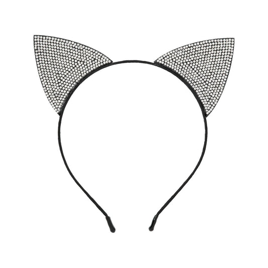 Rhinestone Cat Ears BLACK
