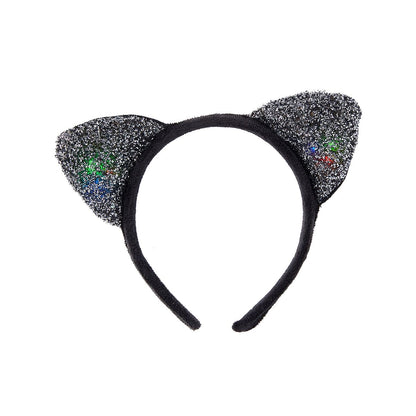 Light-Up Cat Ear Headband BLACK