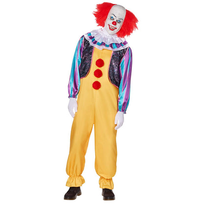 Adult Classic Pennywise Clown Costume - It MULTI-COLOR