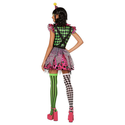 Adult Neon Clown Costume NEON PINK