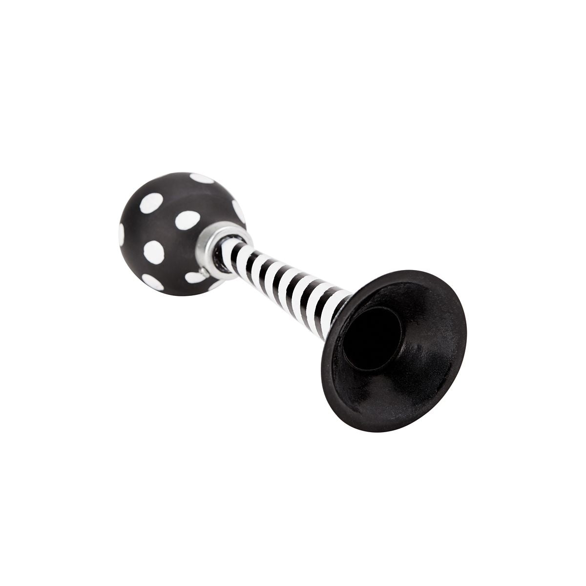 Black and White Scary Clown Horn BLACK AND WHITE