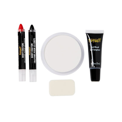 Scary Clown Makeup Kit RED/WHITE/BLACK