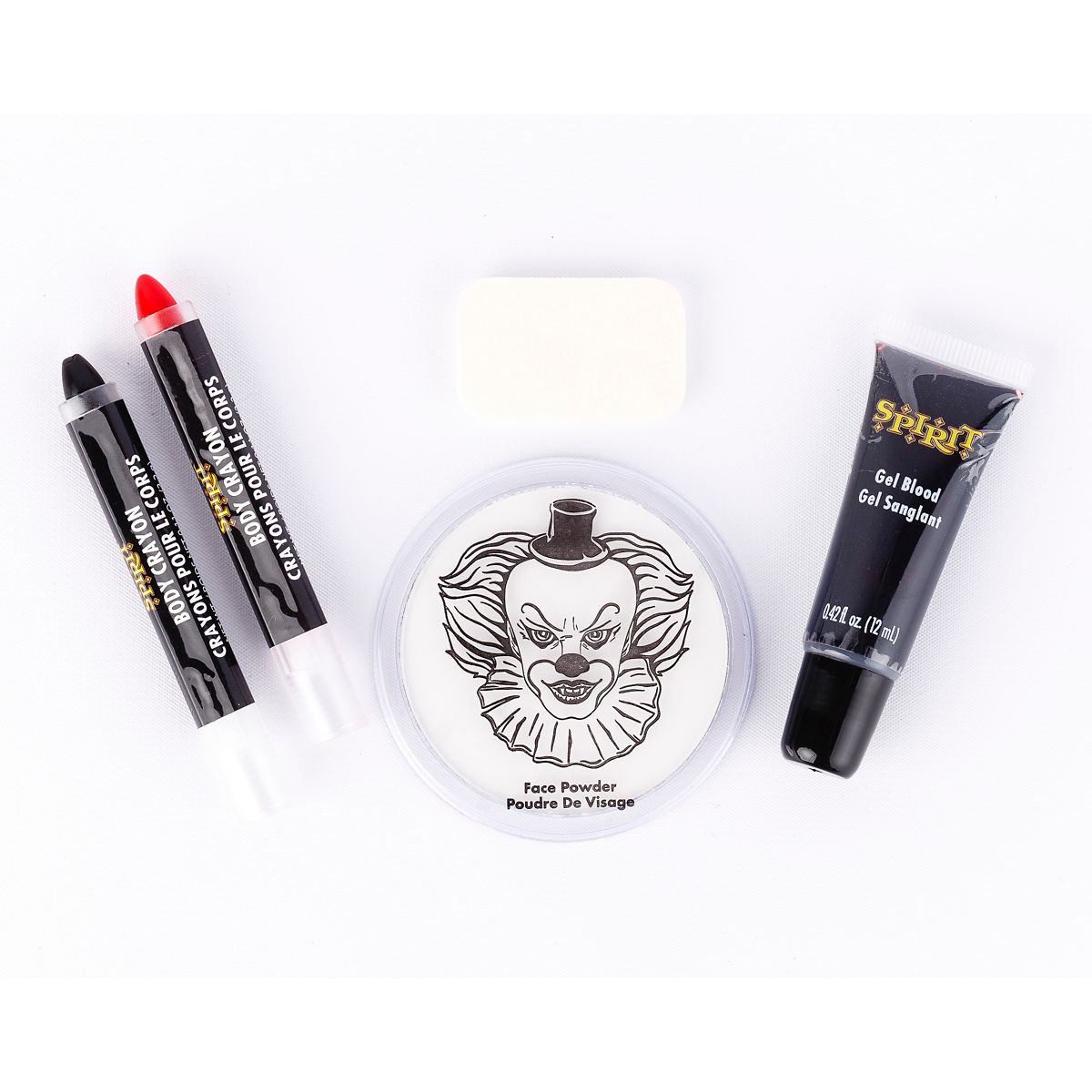Scary Clown Makeup Kit RED/WHITE/BLACK
