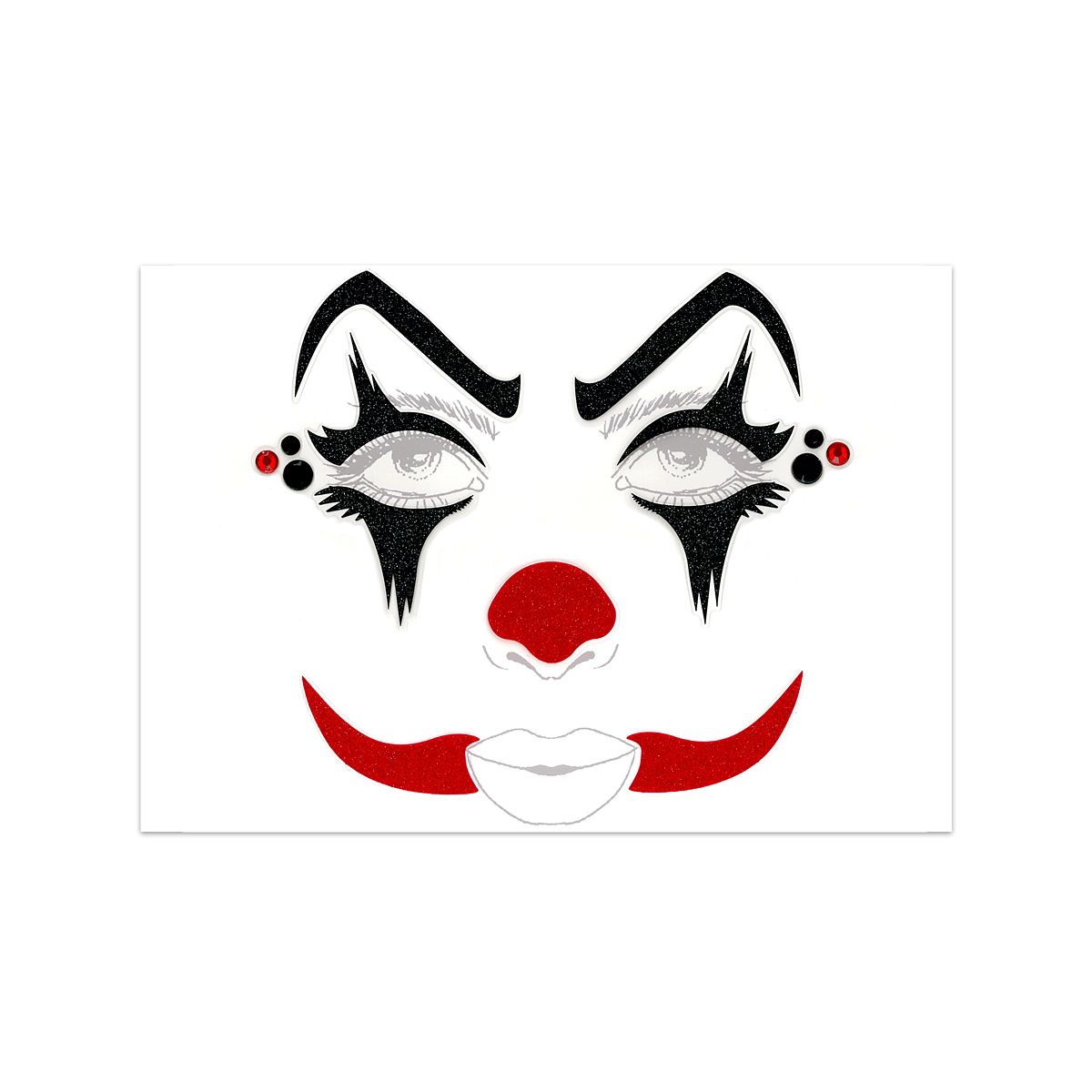 Scary Clown Face Decal MULTI-COLOR