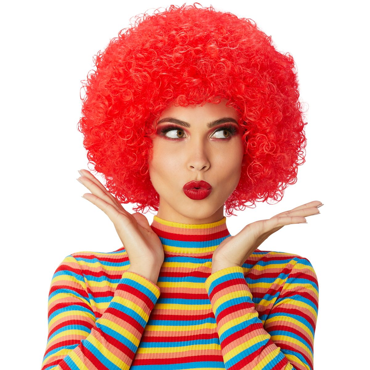 Red Curly Wig RED