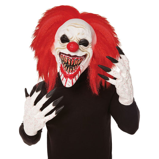 Crouchy the Clown Mask with Hands
