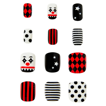 Kids Twisted Clown Press On Nails MULTI-COLOR