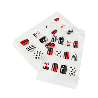 Kids Twisted Clown Press On Nails MULTI-COLOR