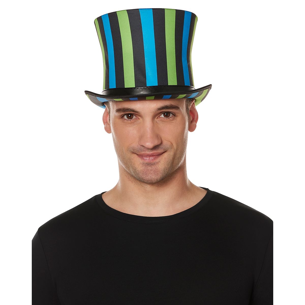 Scary Clown Neon Top Hat BLACK / MULTI