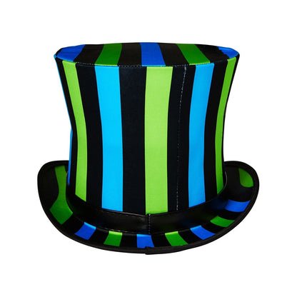 Scary Clown Neon Top Hat BLACK / MULTI