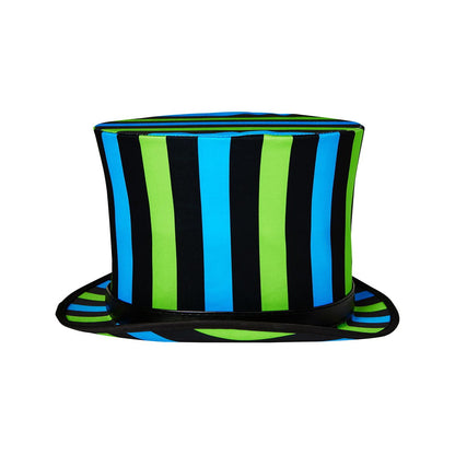 Scary Clown Neon Top Hat BLACK / MULTI