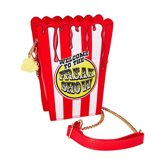 Scary Clown Popcorn Crossbody Bag RED AND WHITE
