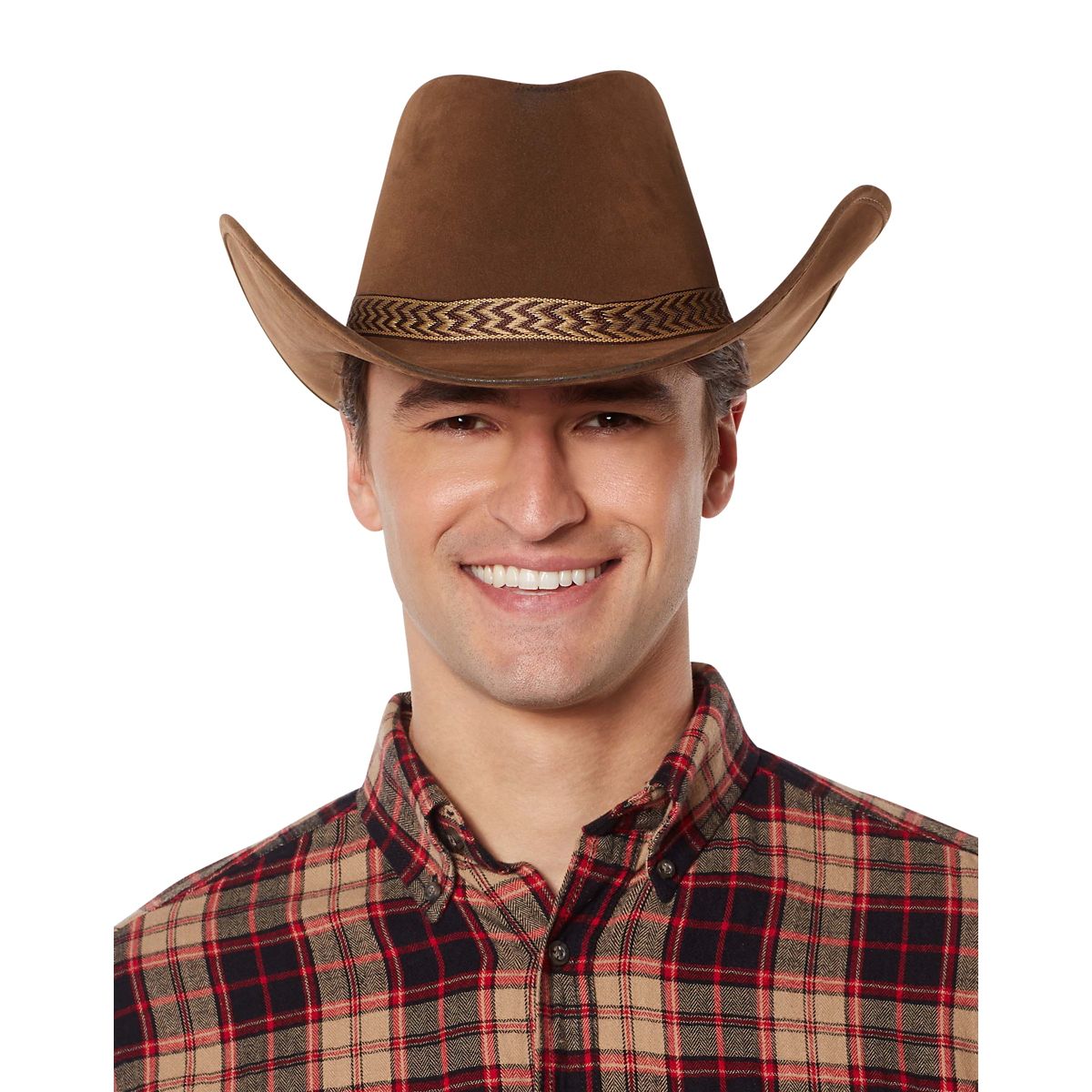 Brown Cowboy Hat Deluxe BROWN