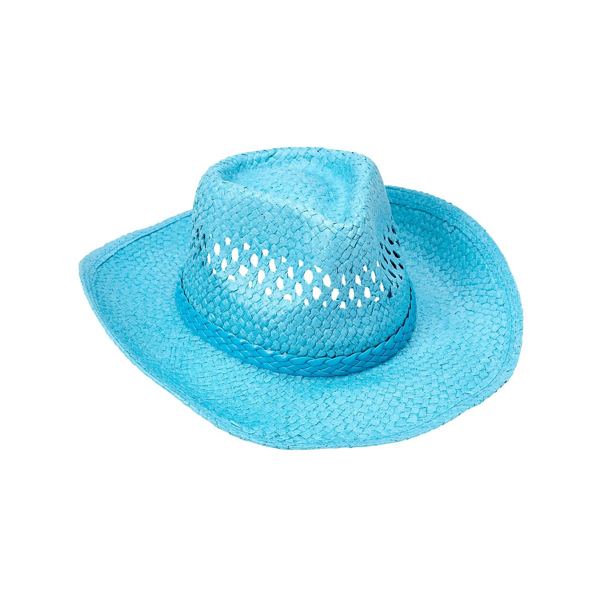 Blue Straw Cowboy Hat BLUE