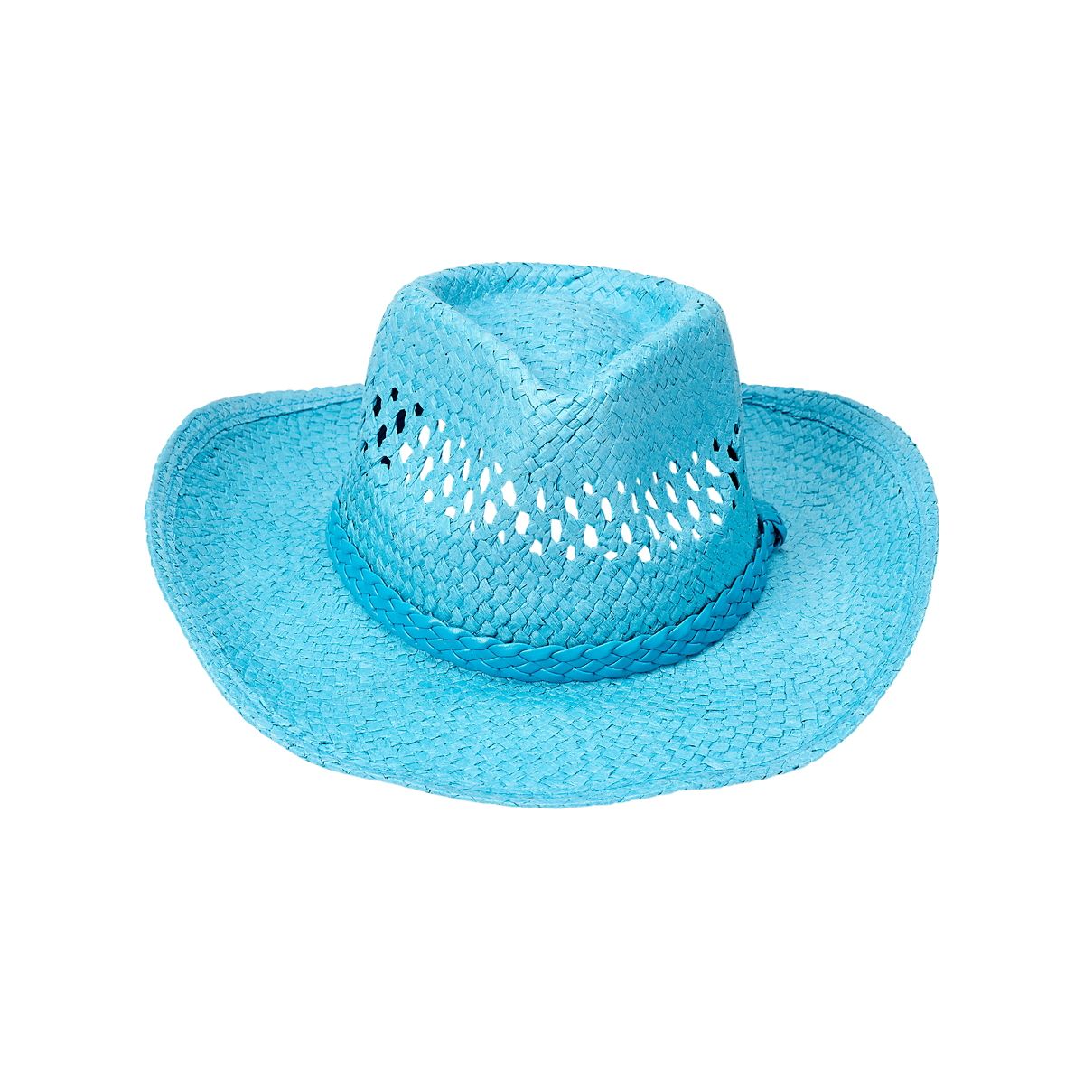 Blue Straw Cowboy Hat BLUE