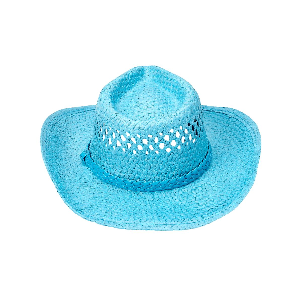 Blue Straw Cowboy Hat BLUE