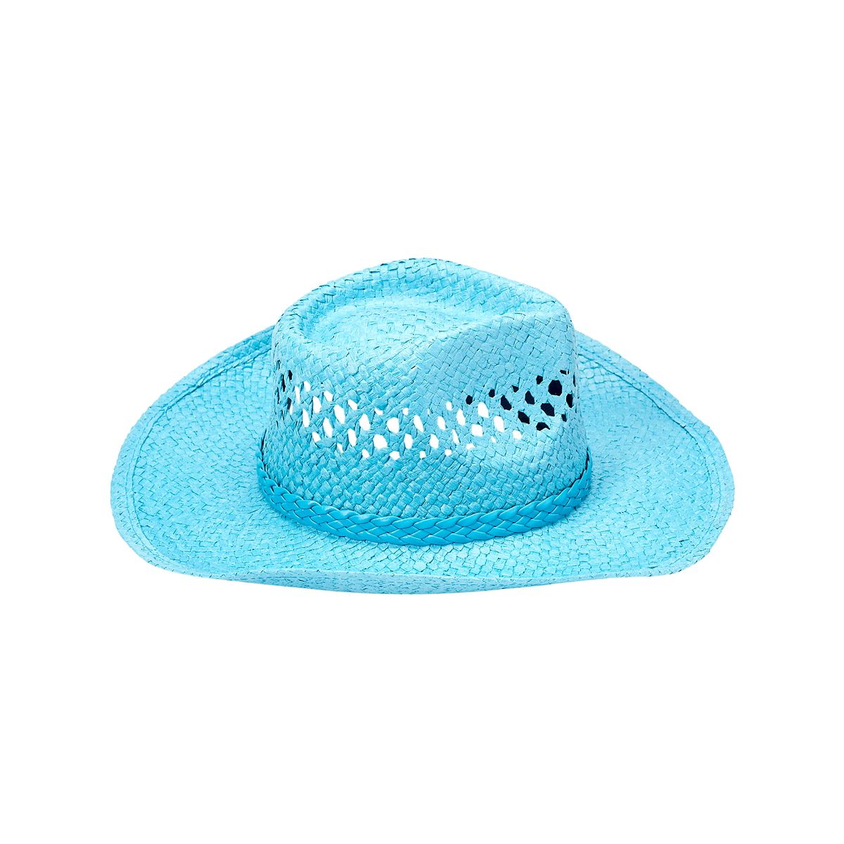 Blue Straw Cowboy Hat BLUE