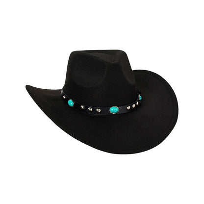 Black Western Turquoise Cowboy Hat BLACK/TURQUOISE
