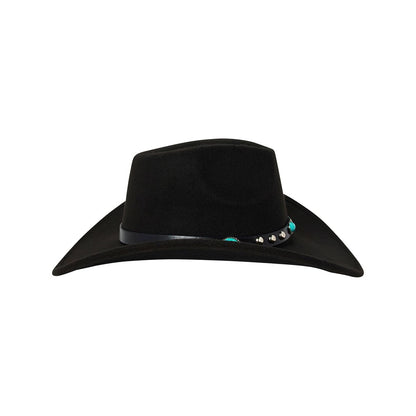 Black Western Turquoise Cowboy Hat BLACK/TURQUOISE