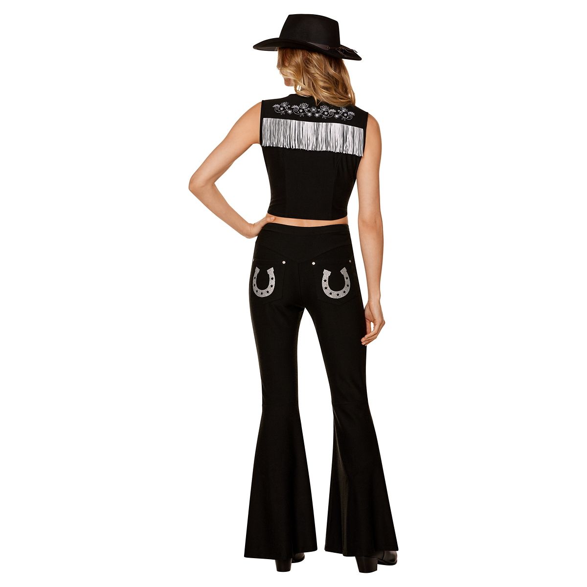 Adult Western Jumpsuit Costume BLACK