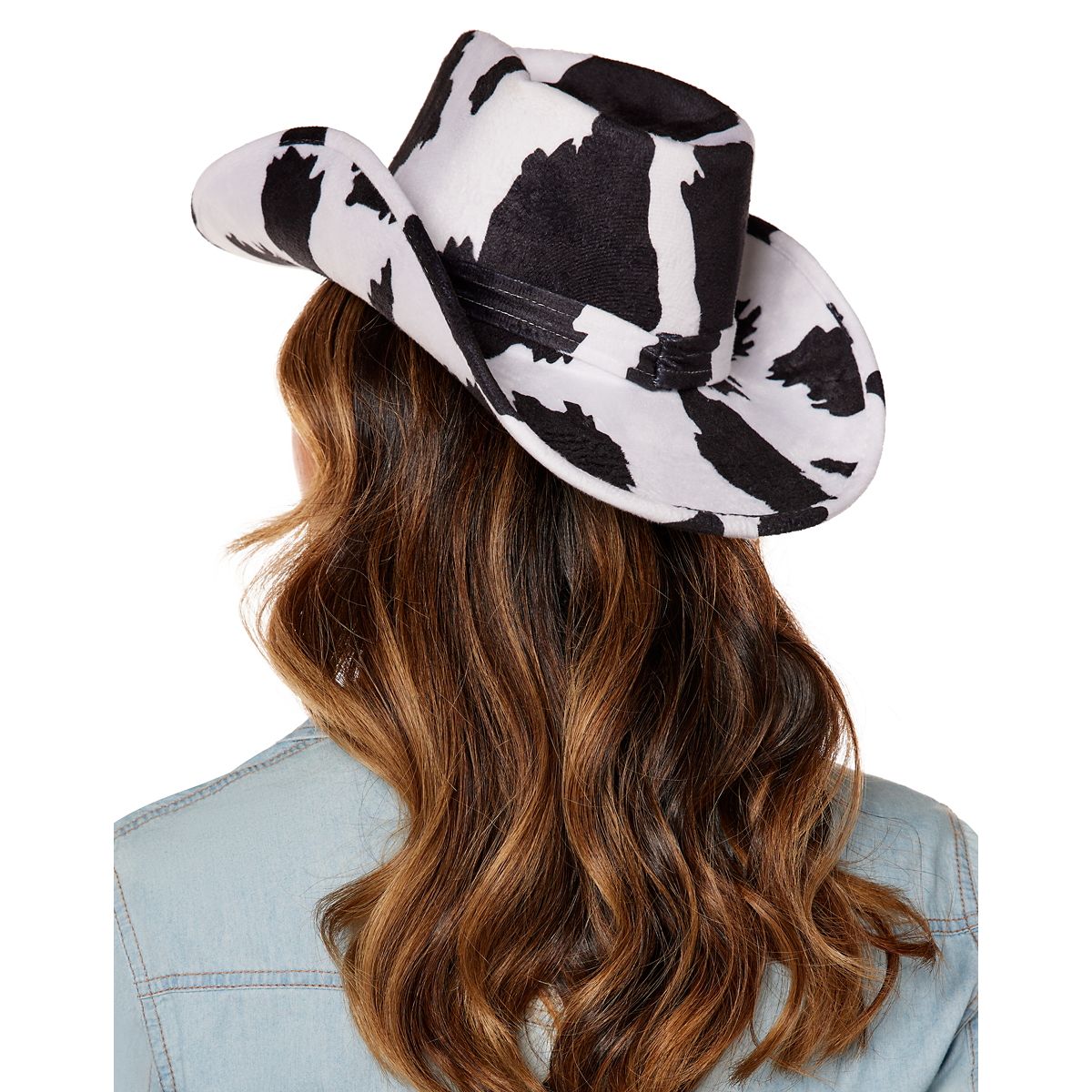 Cow Print Cowboy Hat BLACK AND WHITE