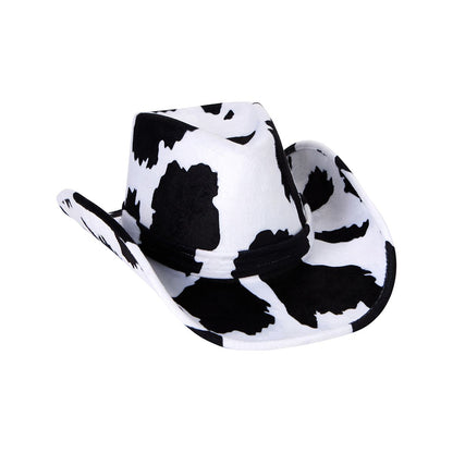 Cow Print Cowboy Hat BLACK AND WHITE