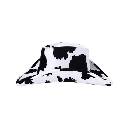 Cow Print Cowboy Hat BLACK AND WHITE