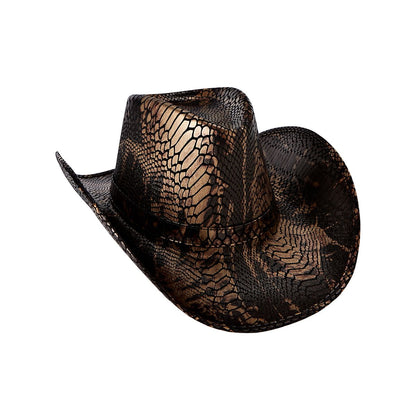Snakeskin Cowboy Hat BROWN