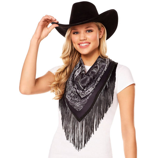 Western Fringe Bandana BLACK