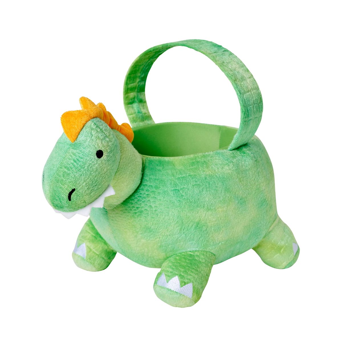 Dinosaur Plush Treat Bucket GREEN