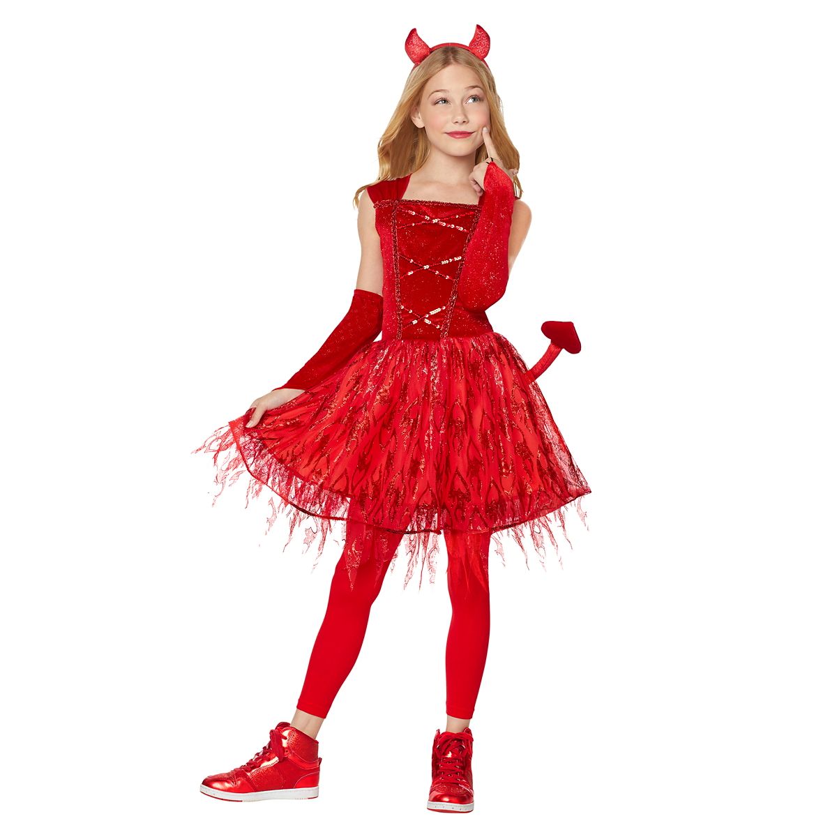 Kids Fiery Devil Costume RED