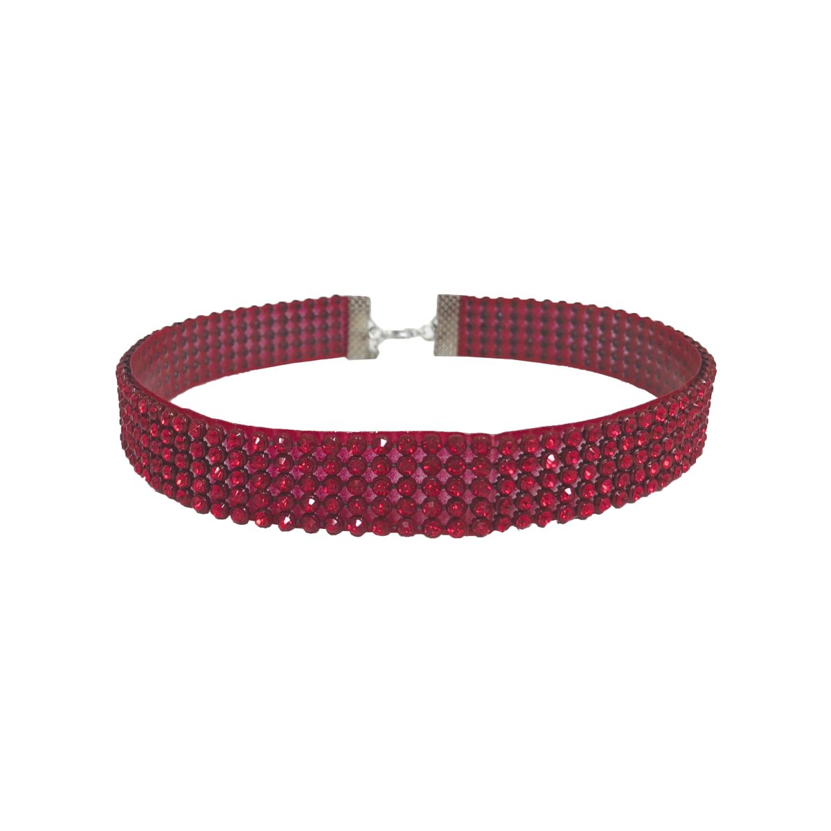 Devil Rhinestone Choker Necklace RED