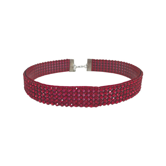 Devil Rhinestone Choker Necklace RED