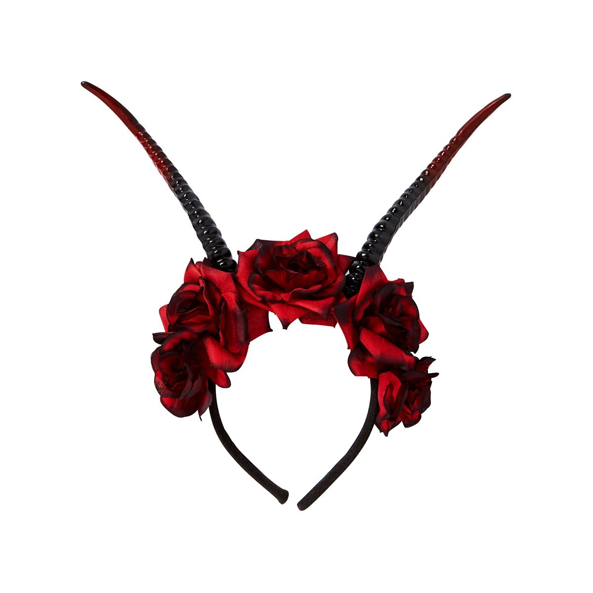 Devil Flower Headband BLACK AND RED