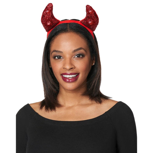 Light-Up Devil Headband RED