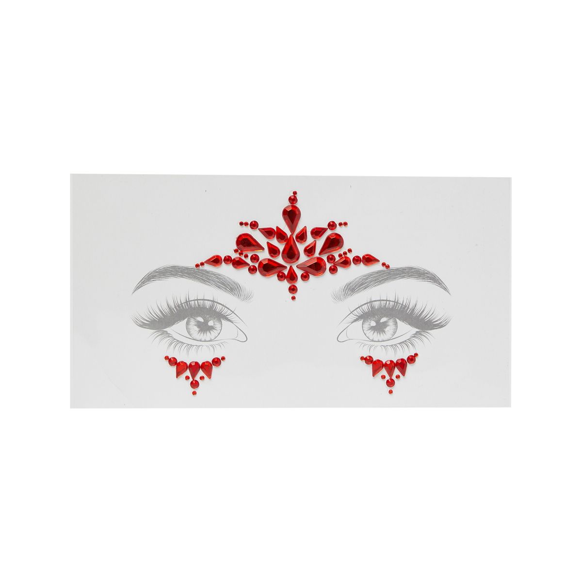 Red Devil Jewel Face Decal RED