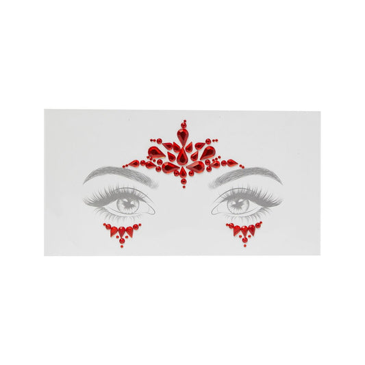 Red Devil Jewel Face Decal RED