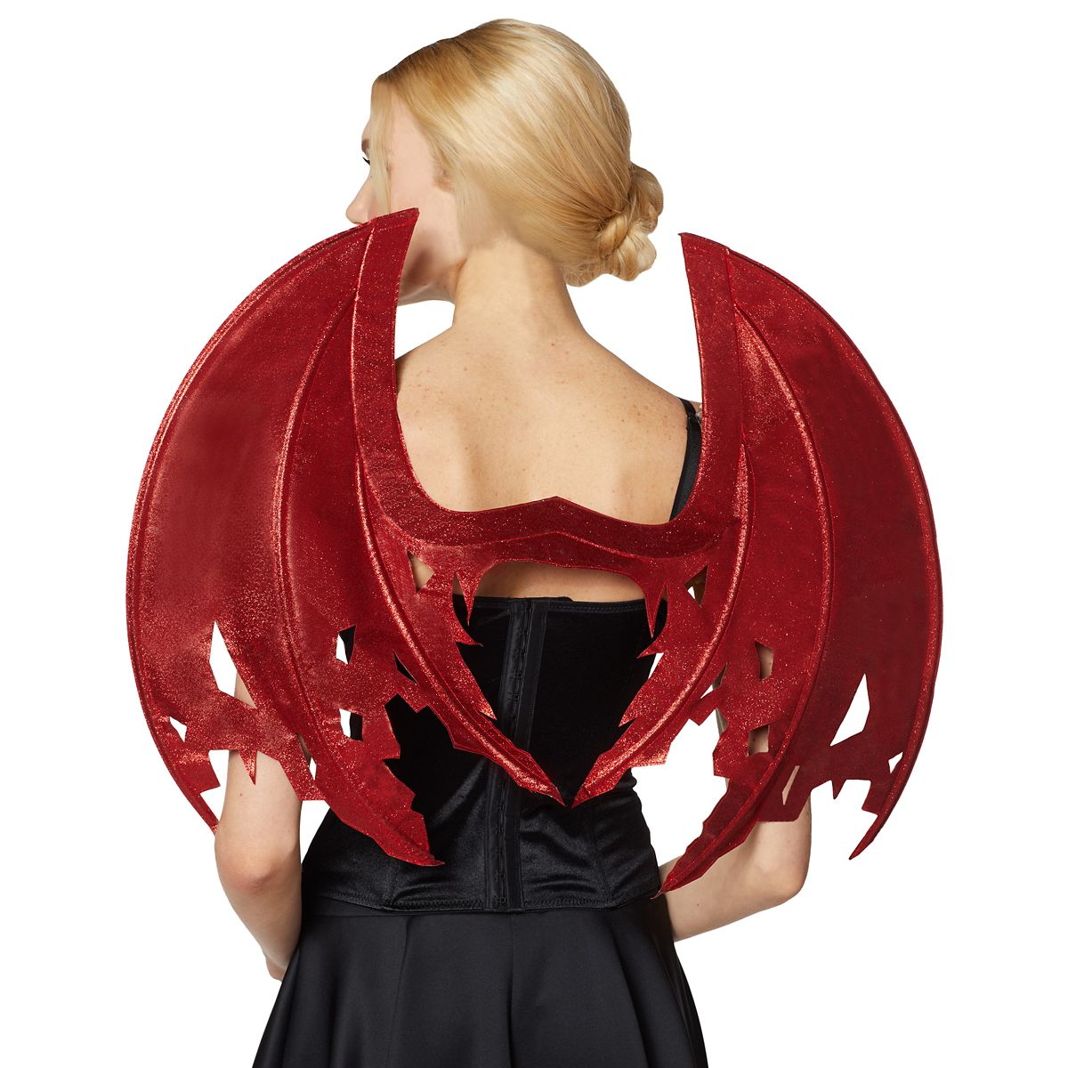 Red Glitter Devil Wings RED