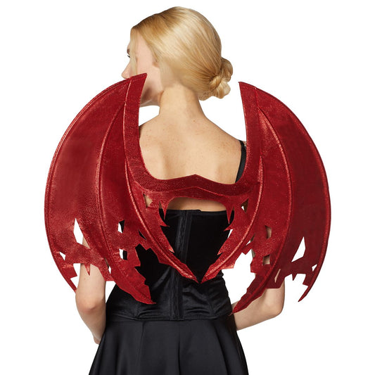 Red Glitter Devil Wings RED