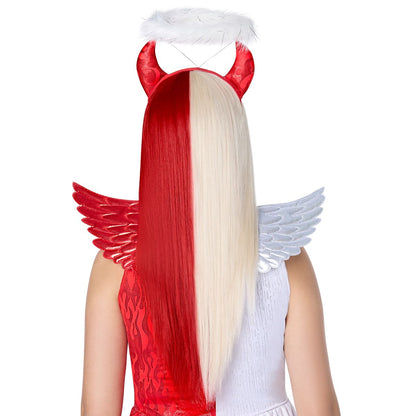 Heat Resistant Angel and Devil Split Wig