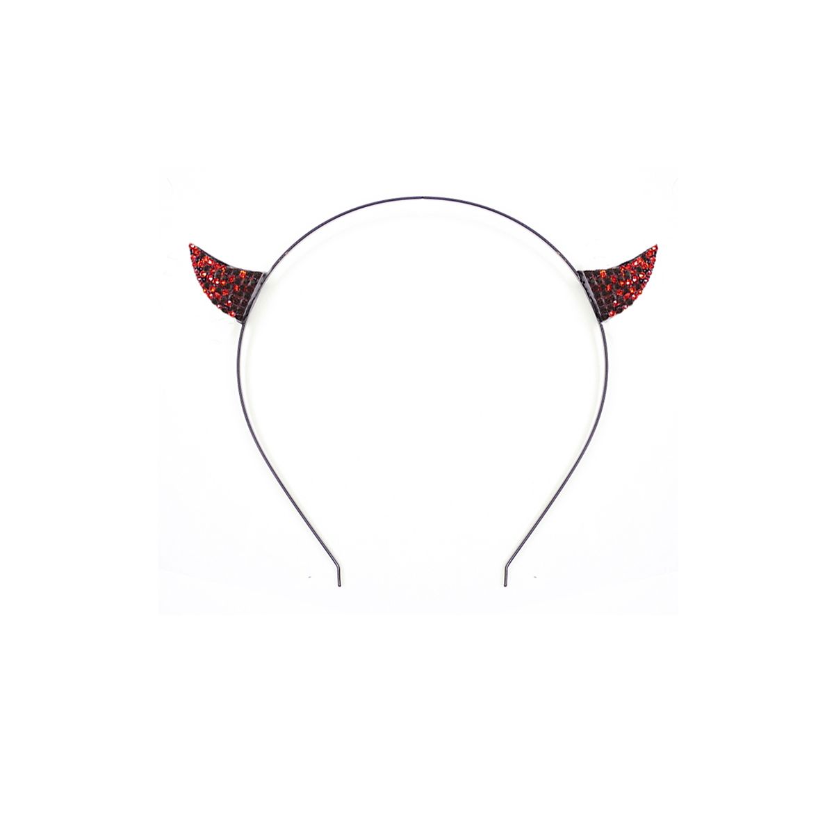 Devil Rhinestone Headband RED