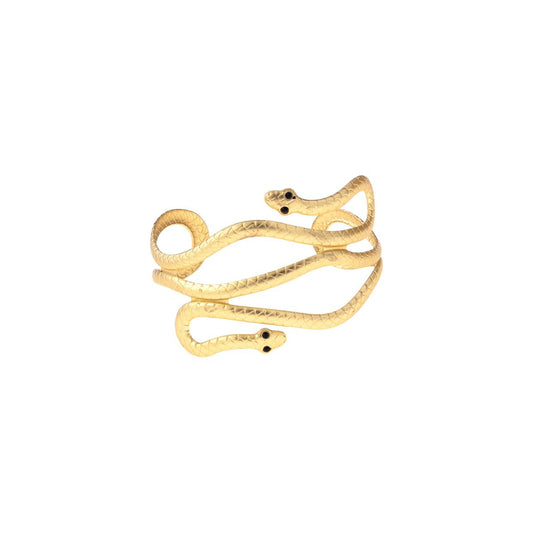 Goldtone Snake Cuff Bracelet GOLD