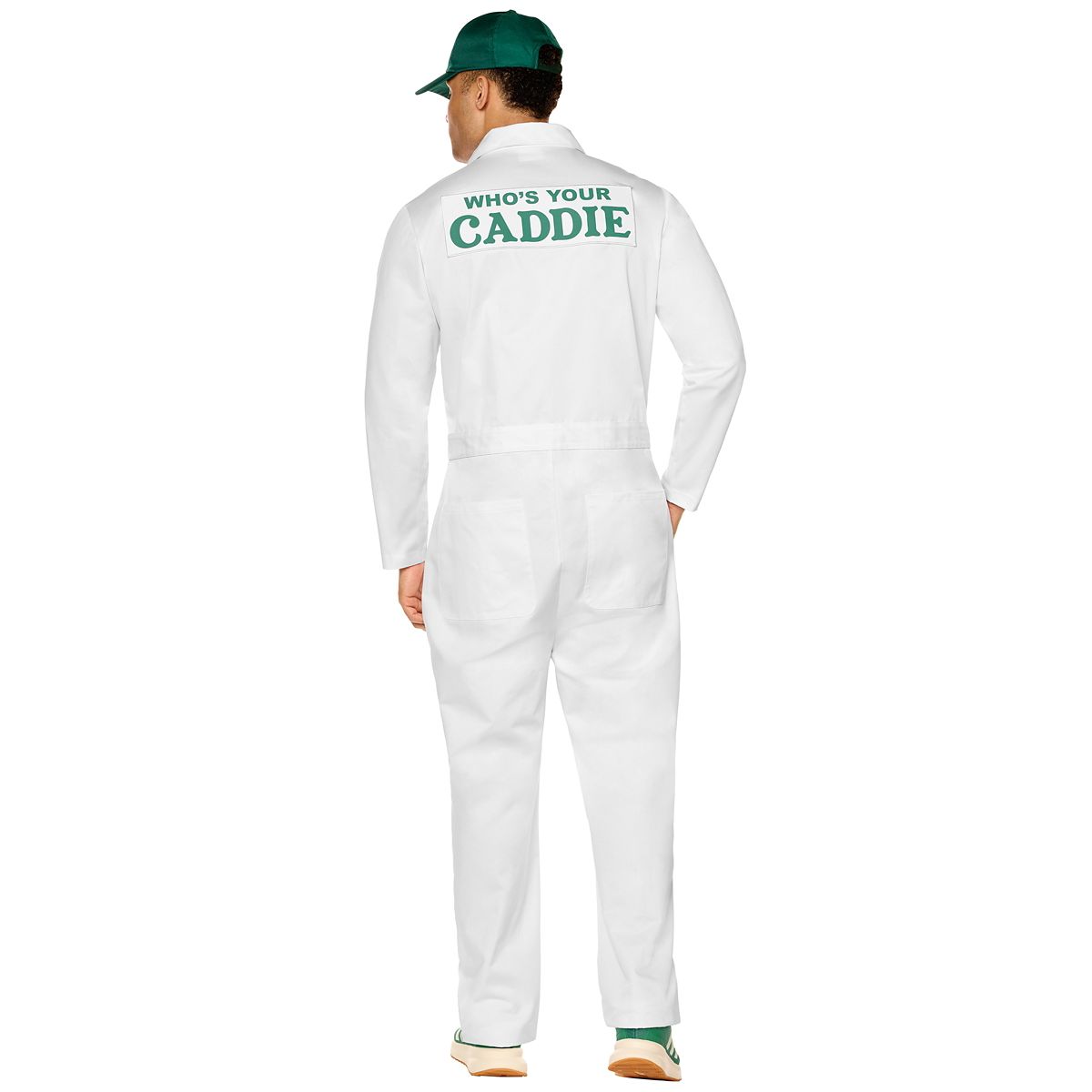 Adult Golf Caddie Jumpsuit Costume WHITE
