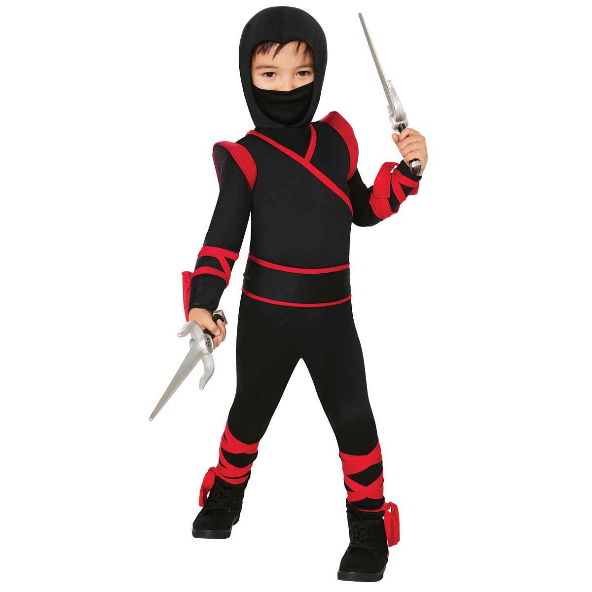 Toddler Stealth Ninja Costume BLACK AND RED