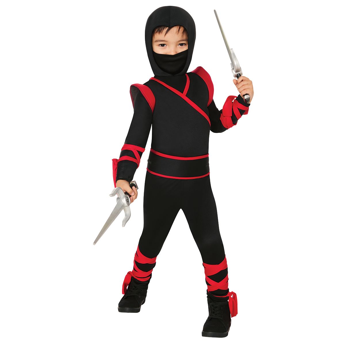 Toddler Stealth Ninja Costume BLACK AND RED