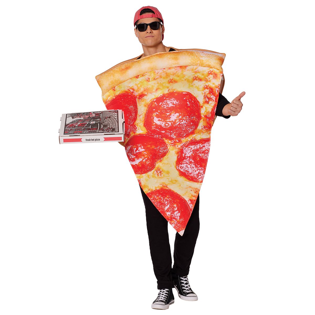 Adult Pepperoni Pizza Costume MULTI-COLOR