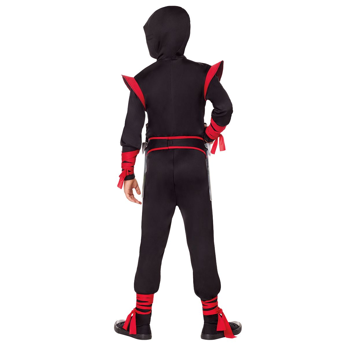 Kids Dark Ninja Costume BLACK AND RED