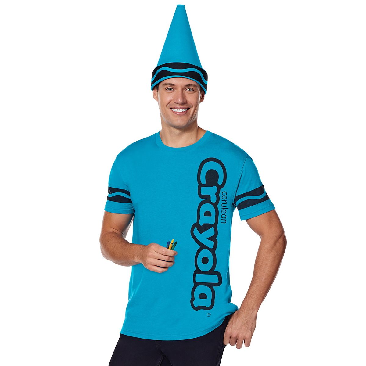 Adult Cerulean Crayon Costume Kit - Crayola BLUE
