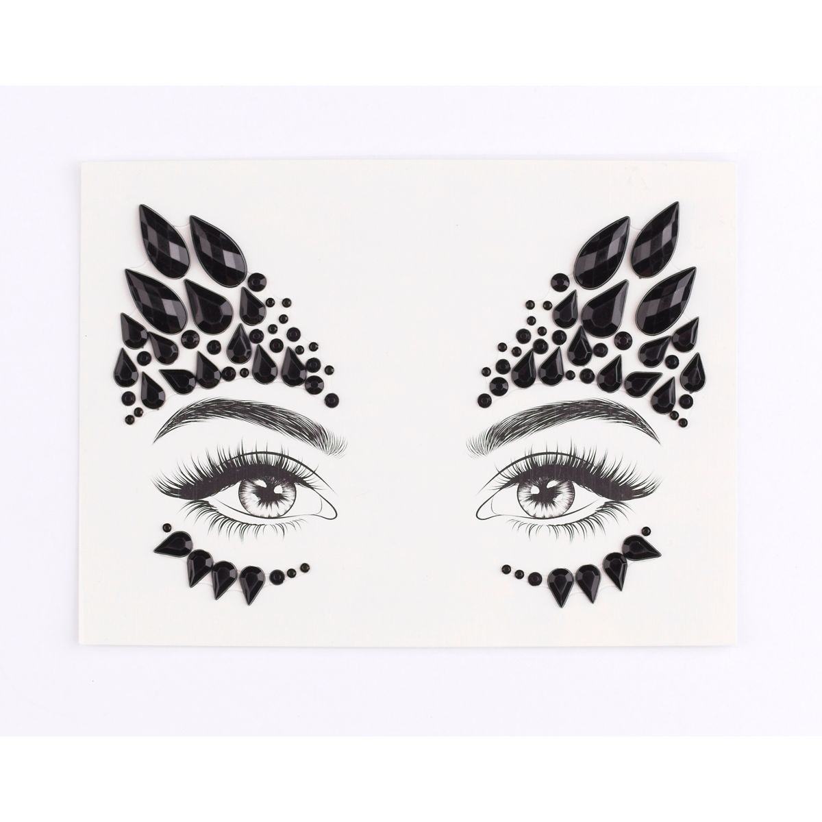 Black Jewel Face Decal BLACK