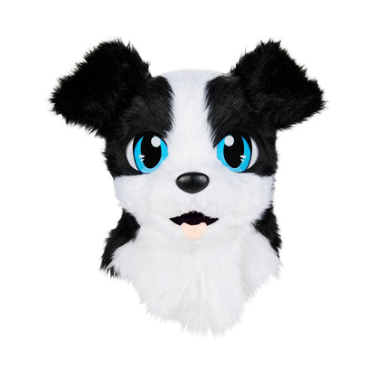 Dog Furry Mask BLACK AND WHITE